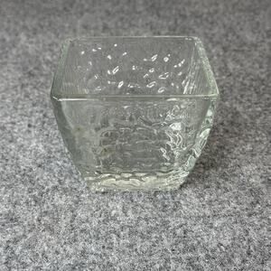 Disaronno Rippled Italian Glass Square Snack / Nut / bar / desert / drinks bowl